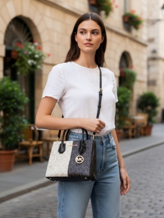 MK Mercer Medium Satchel Messenger Bag - Picture 9 of 9